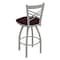 Holland Bar Stool Co 30" Swivel Bar Stool, Nickel Finish, Canter Bordeaux Seat 82030AN005 - alternate 2
